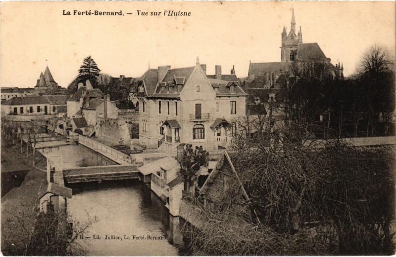 Carte postale ancienne La Ferte Bernard vue sur l'Huisne