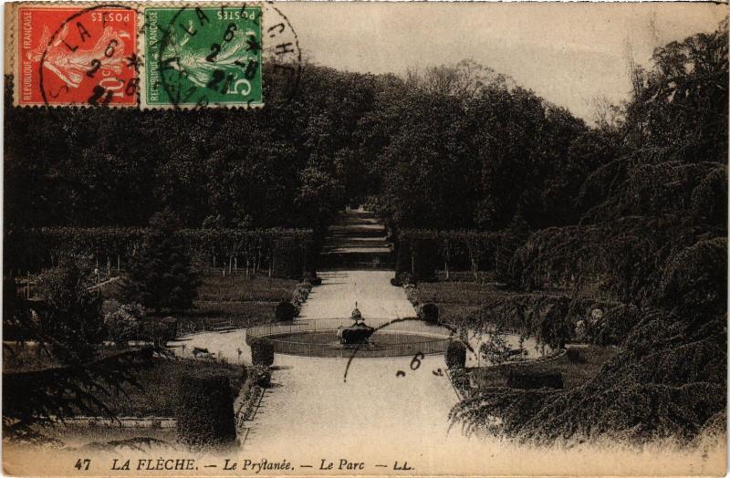 Carte postale ancienne La Fleche le Prytanee le parc