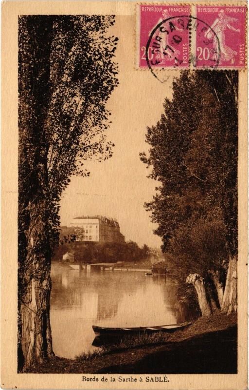 Carte postale ancienne Sable bords de la Sarthe