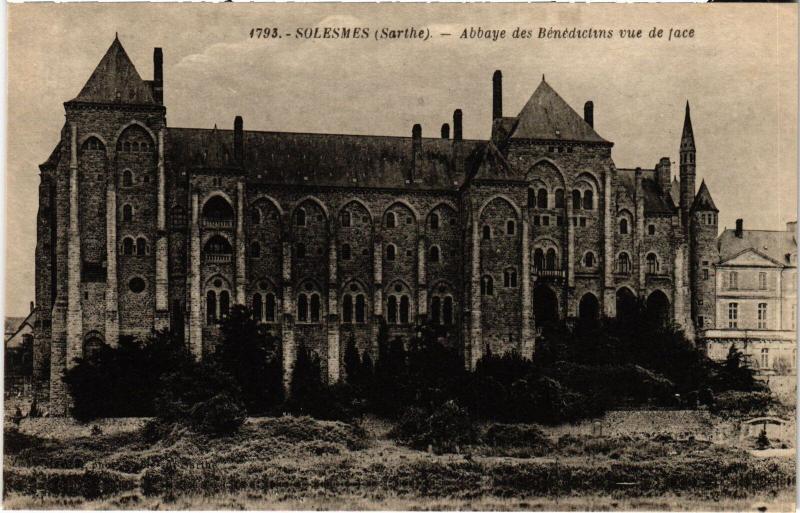 Carte postale ancienne Solesmes Abbaye des Benedictins à Solesmes
