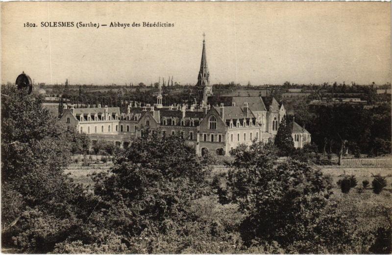 Carte postale ancienne Solesmes Abbaye des Benedictins à Solesmes