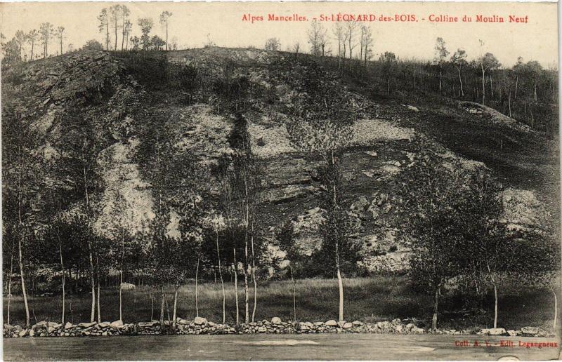 Carte postale ancienne St Leonard colline du Moulin Neuf