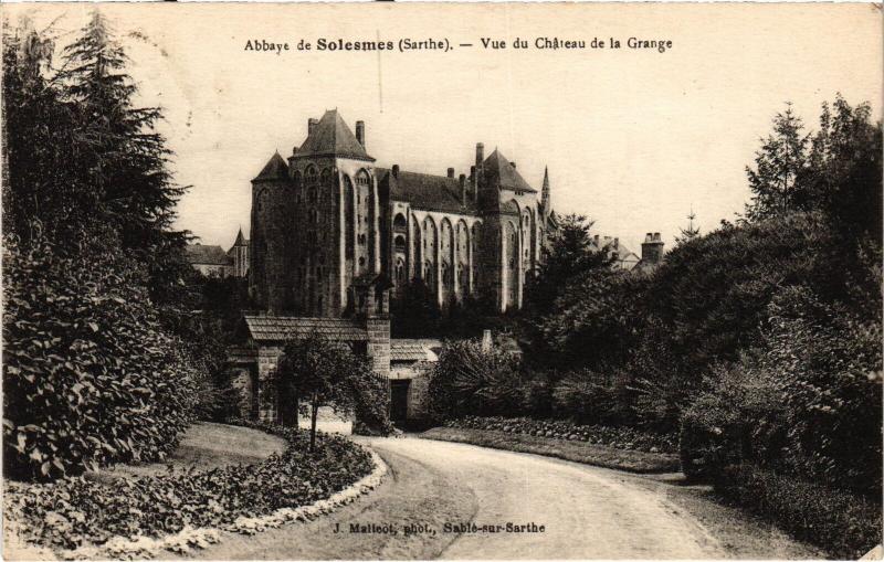 Carte postale ancienne Solesmes Chateau de la Grange à Solesmes