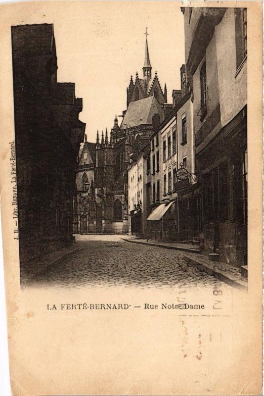 Carte postale ancienne La Ferte Bernard Rue Notre Dame