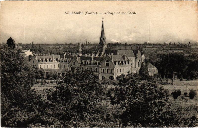 Carte postale ancienne Solesmes Abbaye Sainte-Cecile à Solesmes