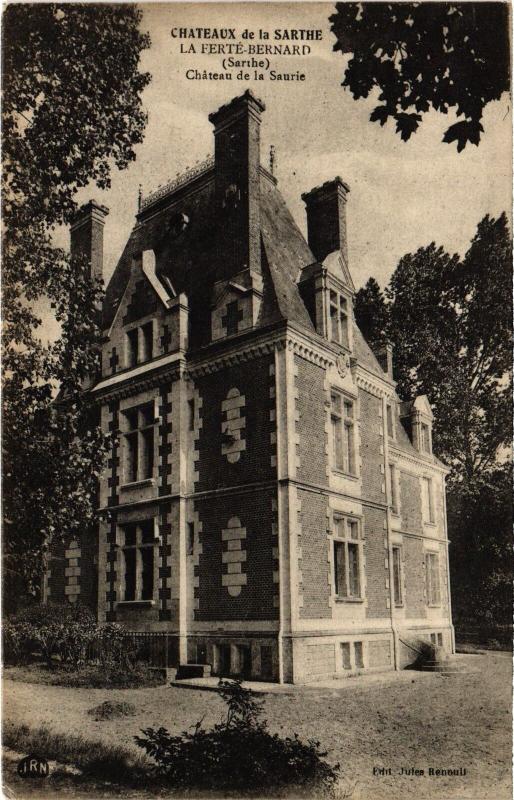 Carte postale ancienne La Ferte Bernard Chateau de la Saurie