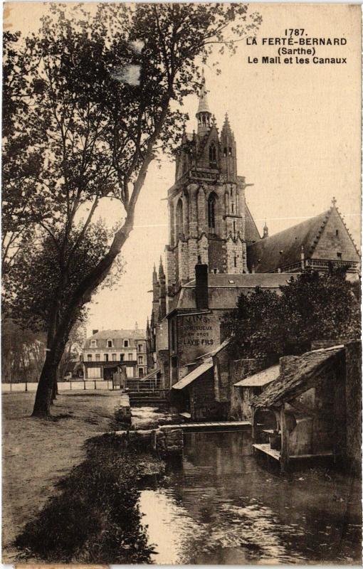 Carte postale ancienne La Ferte Bernard le Mall et les Canaux