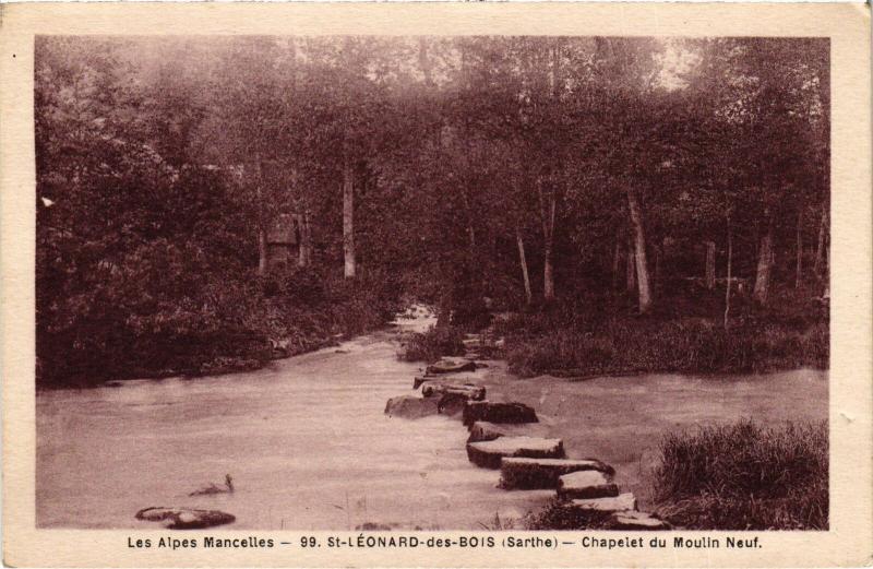 Carte postale ancienne St Leonard Chapelet du Moulin Neuf