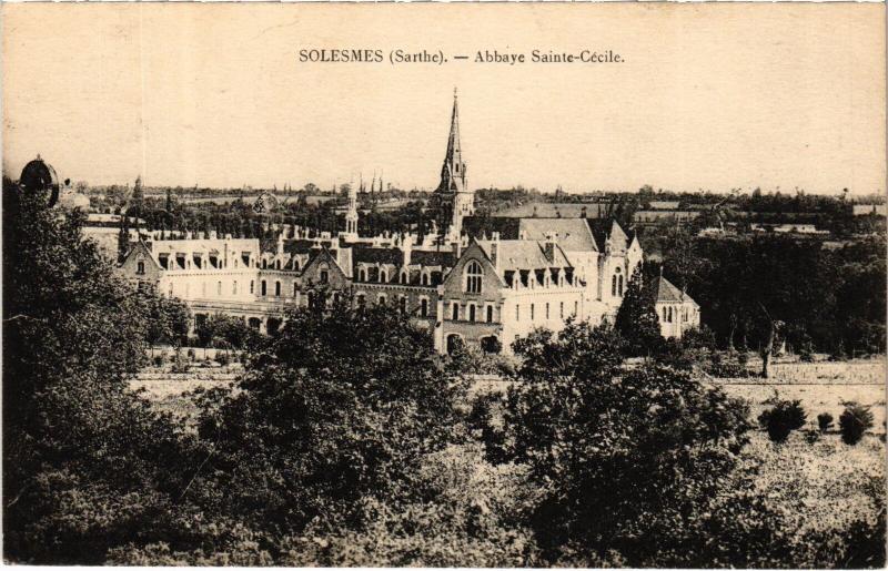 Carte postale ancienne Solesmes Abbaye Sainte-Cecile à Solesmes