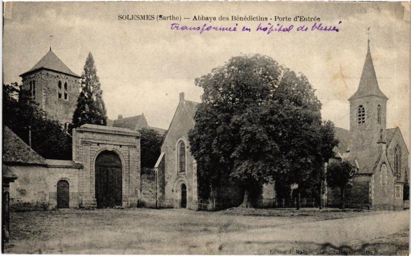 Carte postale ancienne Solesmes Abbaye des Benedictins à Solesmes