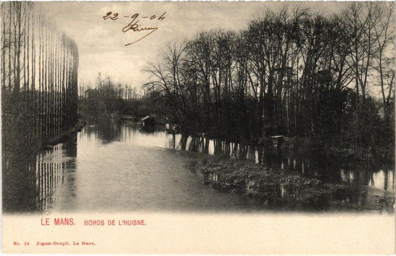 Carte postale ancienne Le Mans Bords de l'Huisne au Mans