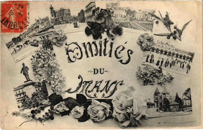 Carte postale ancienne Le Mans souvenir au Mans