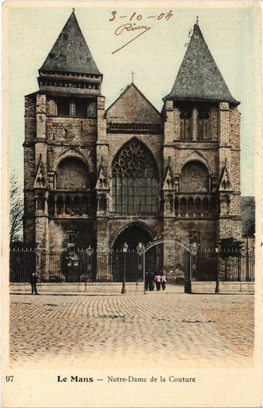 Carte postale ancienne Le Mans Notre Dame de la Couture au Mans