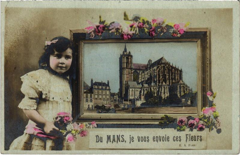 Carte postale ancienne Le Mans souvenir au Mans