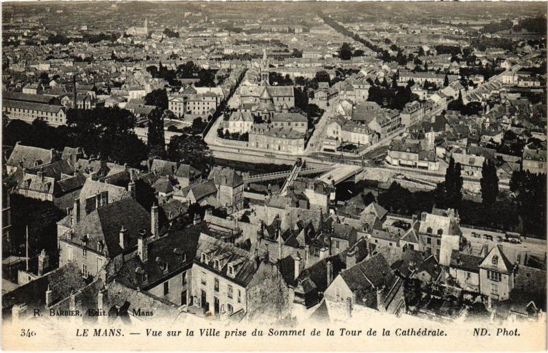 Carte postale ancienne Le Mans vue sur la ville au Mans