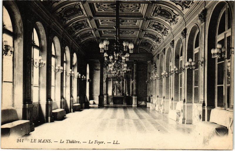 Carte postale ancienne Le Mans le Theatre le Foyer au Mans
