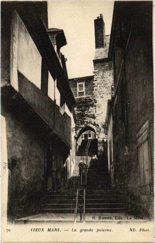 Carte postale ancienne Le Mans Grande poterne au Mans