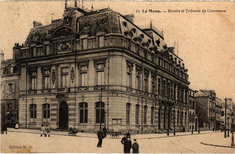 Carte postale ancienne Le Mans Bourse et Tribunal de Commerce au Mans
