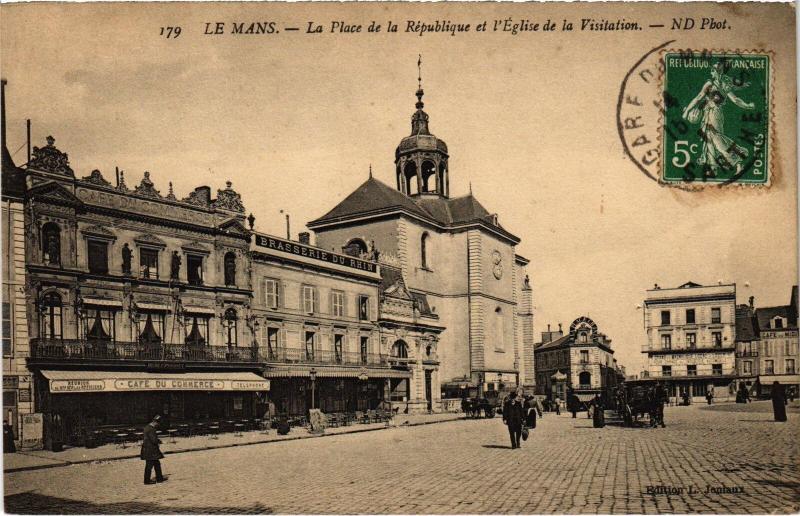 Carte postale ancienne Le Mans Place de la Republique au Mans