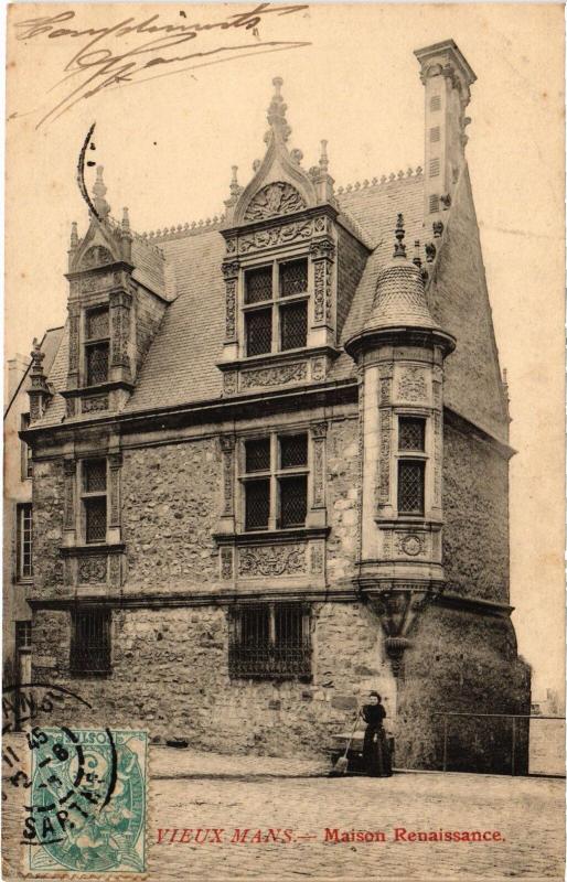 Carte postale ancienne Le Mans Maison renaissance au Mans