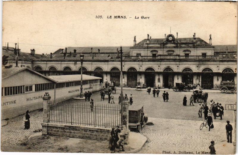 Carte postale ancienne Le Mans la Gare au Mans
