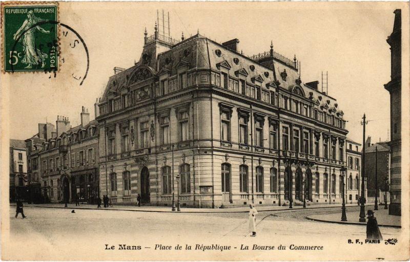 Carte postale ancienne Le Mans Place de la Republique au Mans