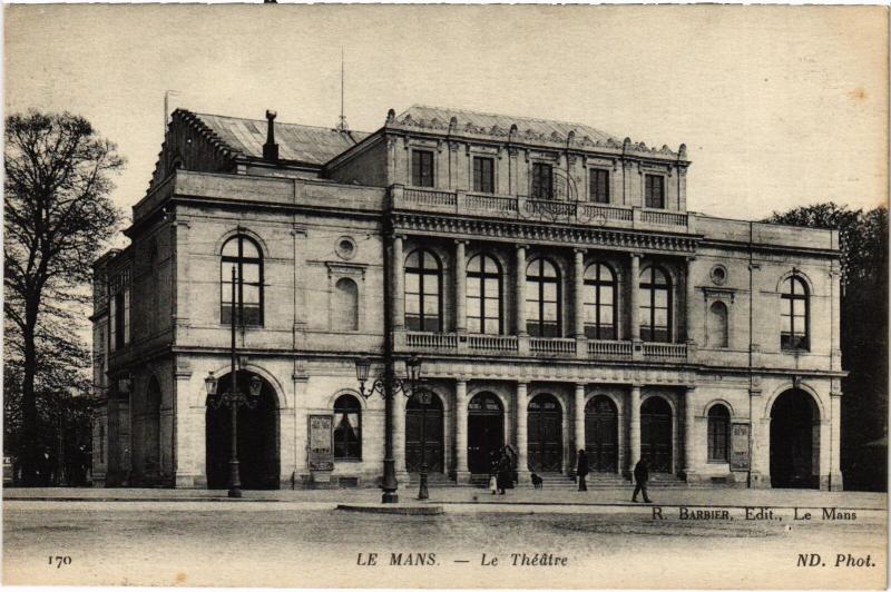 Carte postale ancienne Le Mans le Theatre au Mans