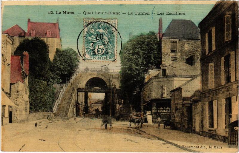 Carte postale ancienne Le Mans Quais Louis Blanc au Mans