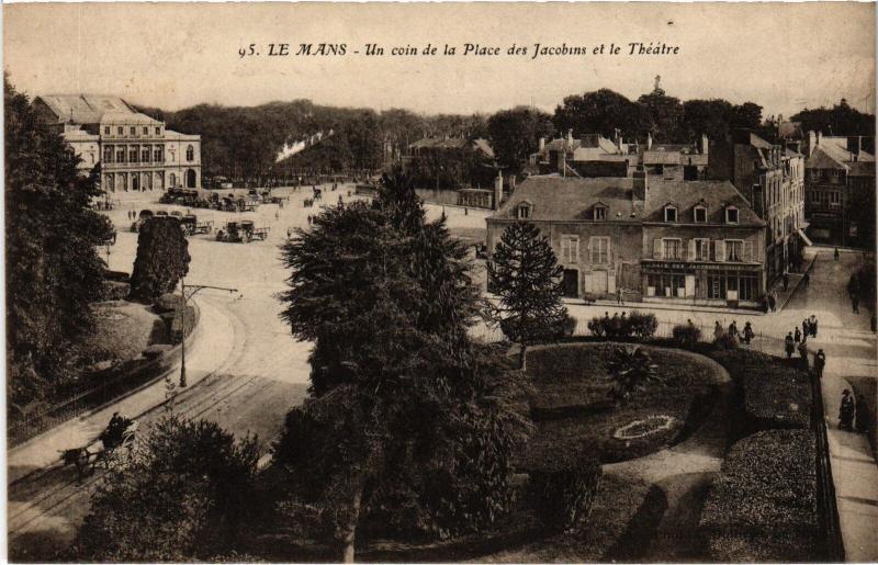 Carte postale ancienne Le Mans un coin de la Place des Jacobins au Mans