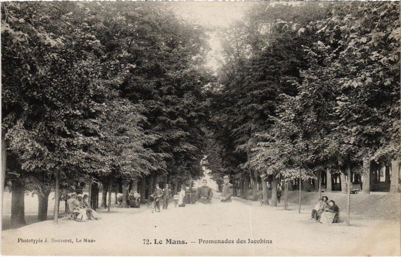 Carte postale ancienne Le Mans Promenades des Jacobins au Mans