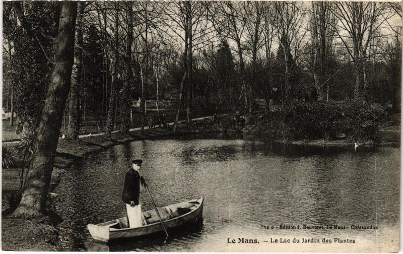 Carte postale ancienne Le Mans Jardin des Plantes le lac au Mans