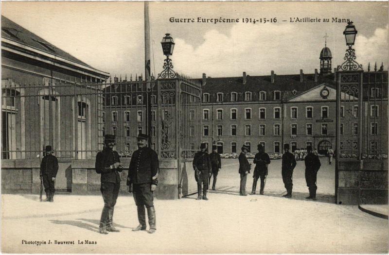 Carte postale ancienne Le Mans Artillerie au Mans