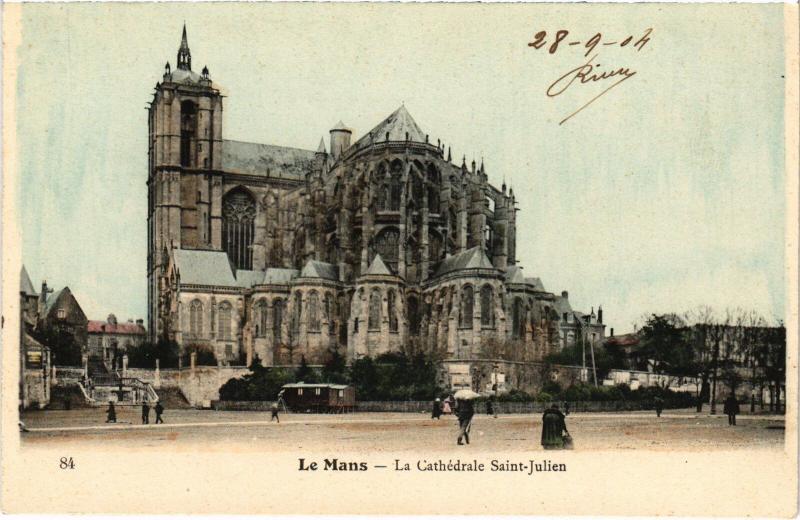 Carte postale ancienne Le Mans Cathedrale Saint-Julien au Mans