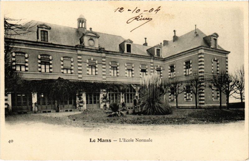 Carte postale ancienne Le Mans Ecole Normale au Mans