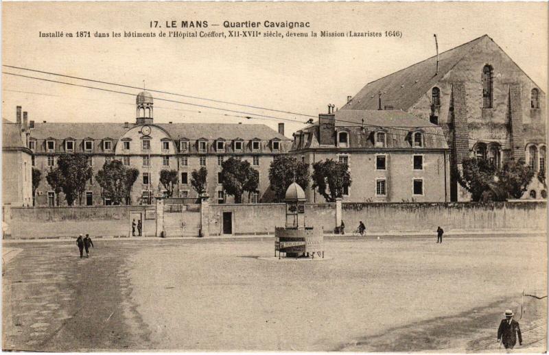 Carte postale ancienne Le Mans Quartier Cavaignac au Mans