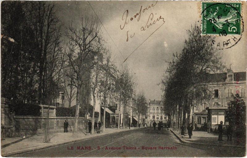 Carte postale ancienne Le Mans Avenue Thiers au Mans