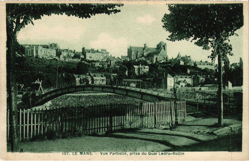 Carte postale ancienne Le Mans vue partielle au Mans