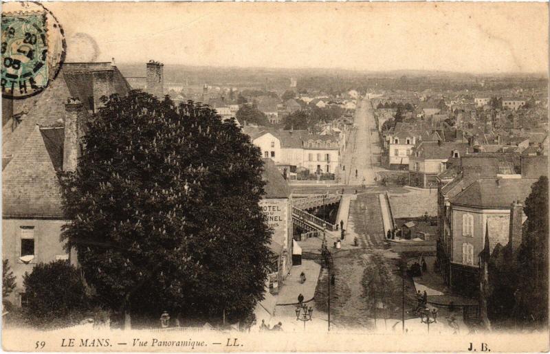 Carte postale ancienne Le Mans vue panoramique au Mans