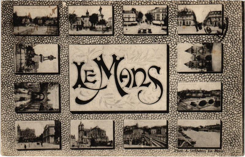 Carte postale ancienne Le Mans souvenir au Mans