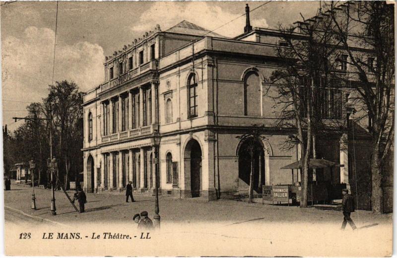 Carte postale ancienne Le Mans le Theatre au Mans