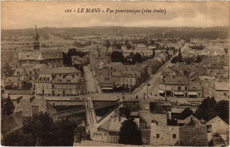 Carte postale ancienne Le Mans vue panoramique au Mans