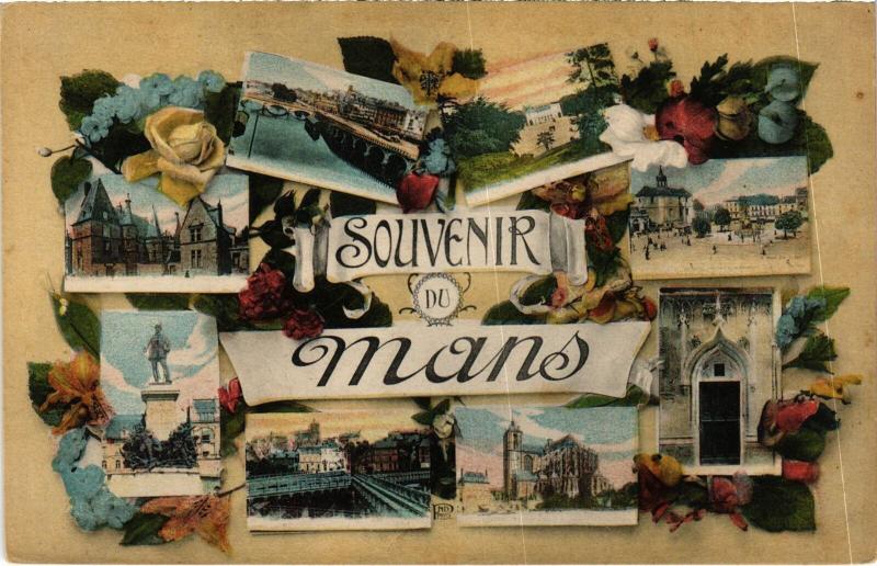 Carte postale ancienne Le Mans souvenir au Mans