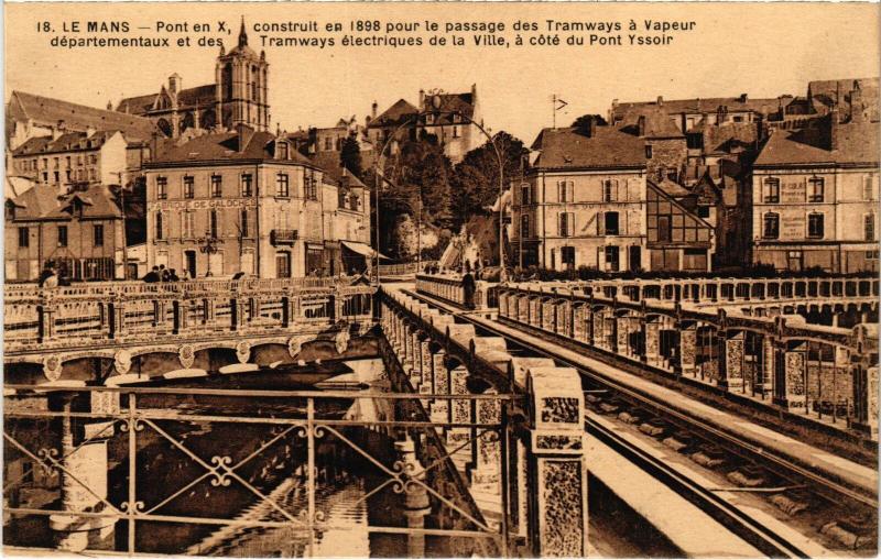 Carte postale ancienne Le Mans Pont en X au Mans