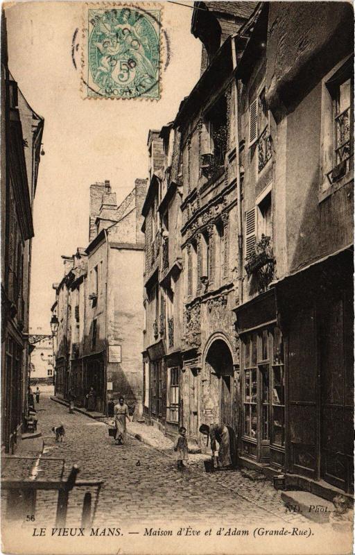 Carte postale ancienne Le Mans Maison d'Adam et Eve au Mans