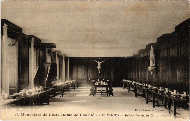 Carte postale ancienne Le Mans Monastere de Notre Dame de Charite au Mans