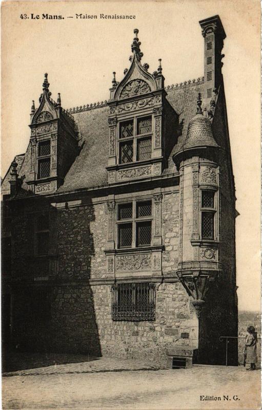 Carte postale ancienne Le Mans Maison Renaissance au Mans