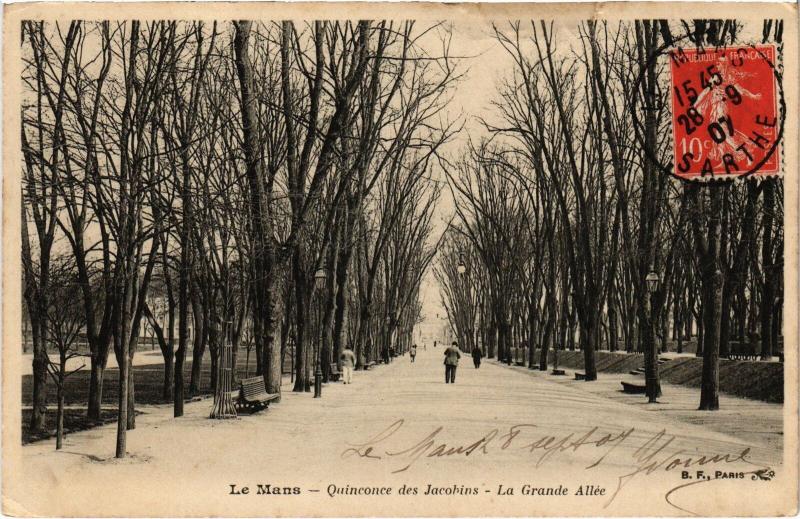 Carte postale ancienne Le Mans Quinconce des Jacobins au Mans