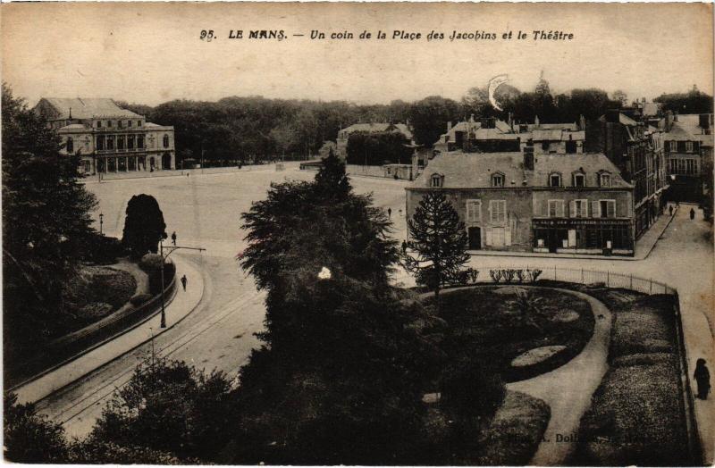Carte postale ancienne Le Mans un coin de la Place des Jacobins au Mans