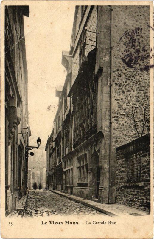 Carte postale ancienne Le Mans Grande Rue au Mans