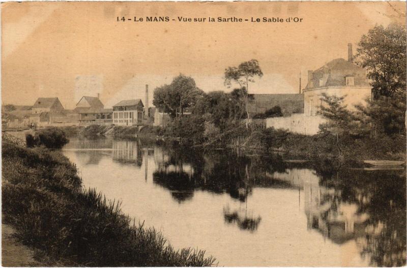 Carte postale ancienne Le Mans vue sur la Sarthe au Mans